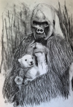 Polar Bear With Gorilla, liten