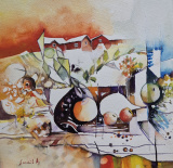 Röda Hus Akvarell, liten