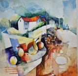 Vägen  Akvarell, liten