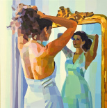 Spegeln  original  svart ram, liten